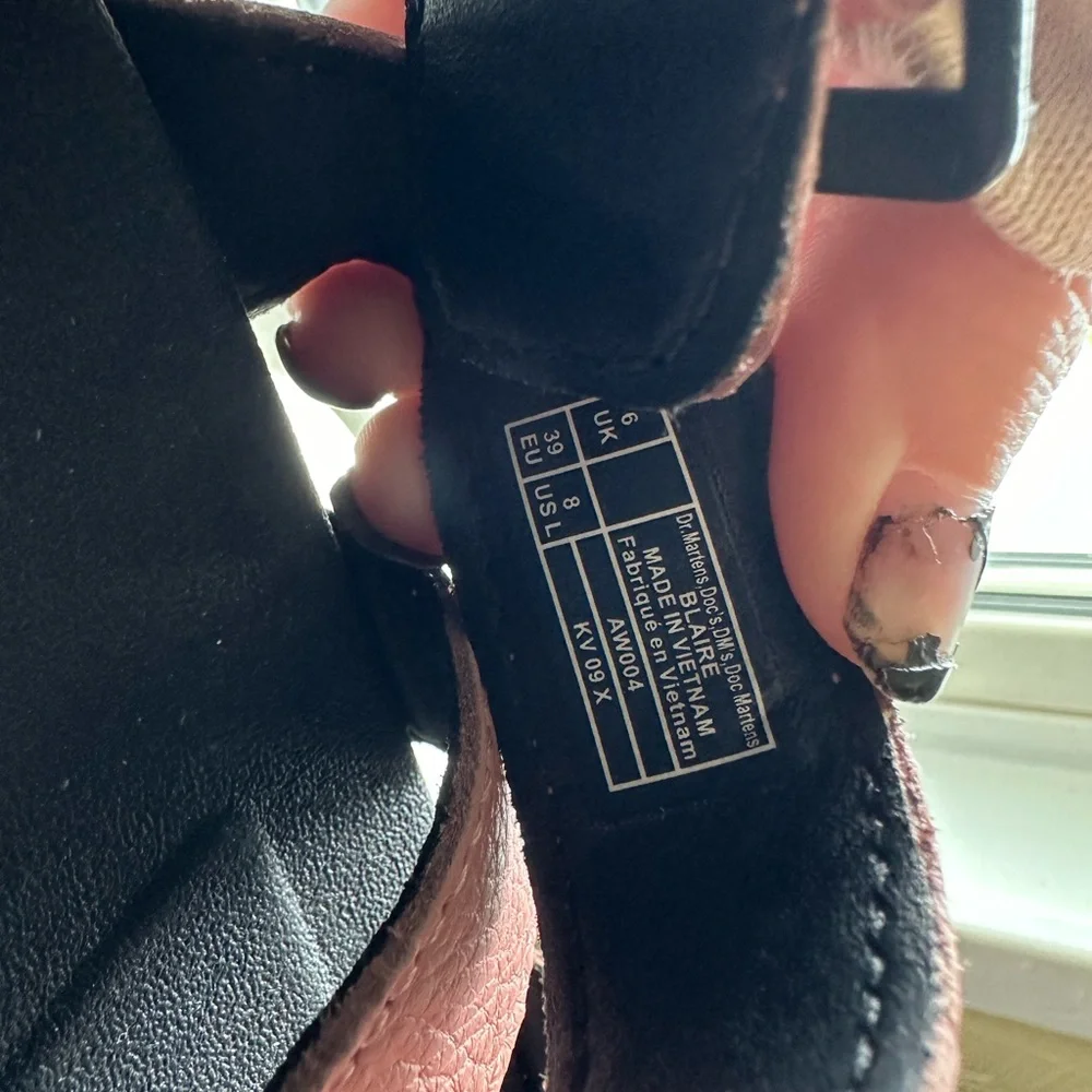 Dr.Marten’s SoftWair With Bouncing Soles Pink and Black Strappy Sandals - Picture 9 of 12